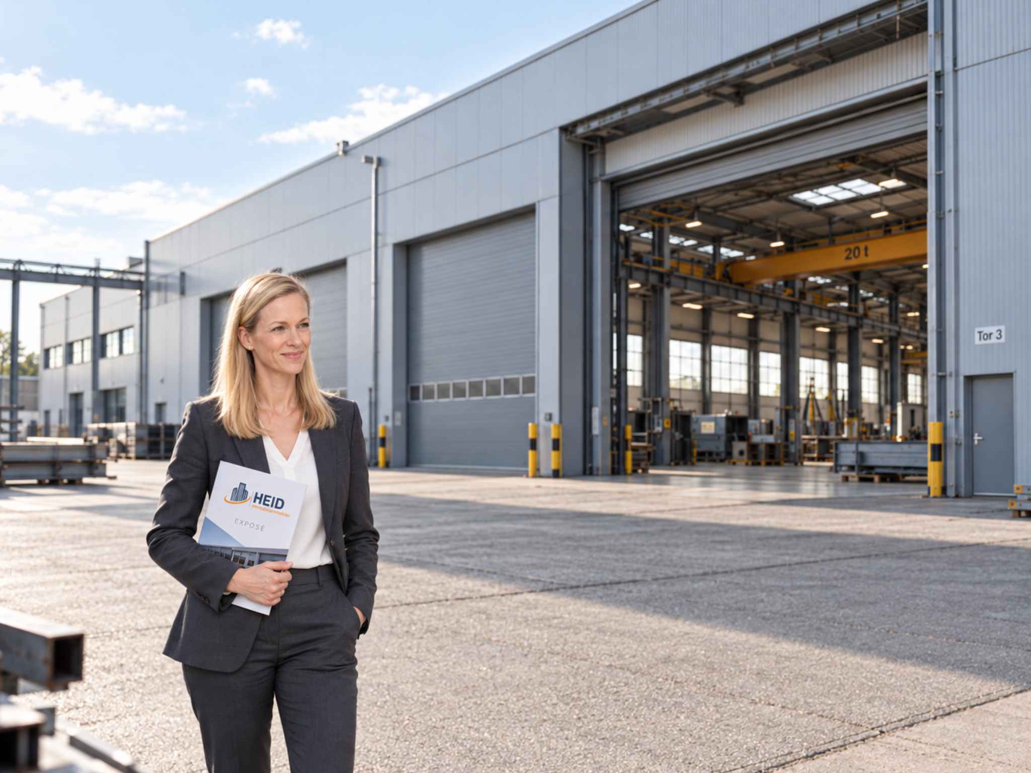 Katharina Heid vor einer Industriehalle