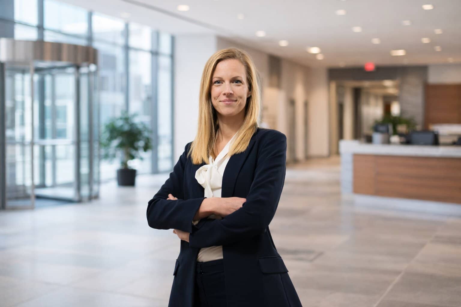 Katharina Heid nach der Bewertung und vor dem Verkauf einer Gewerbeimmobilie.